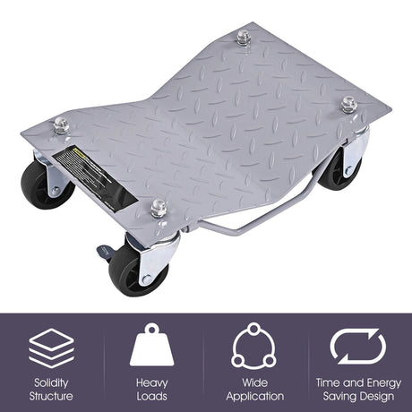 4 Pieces Vehicle Car Auto Repair Moving Tire Wheel Dolly