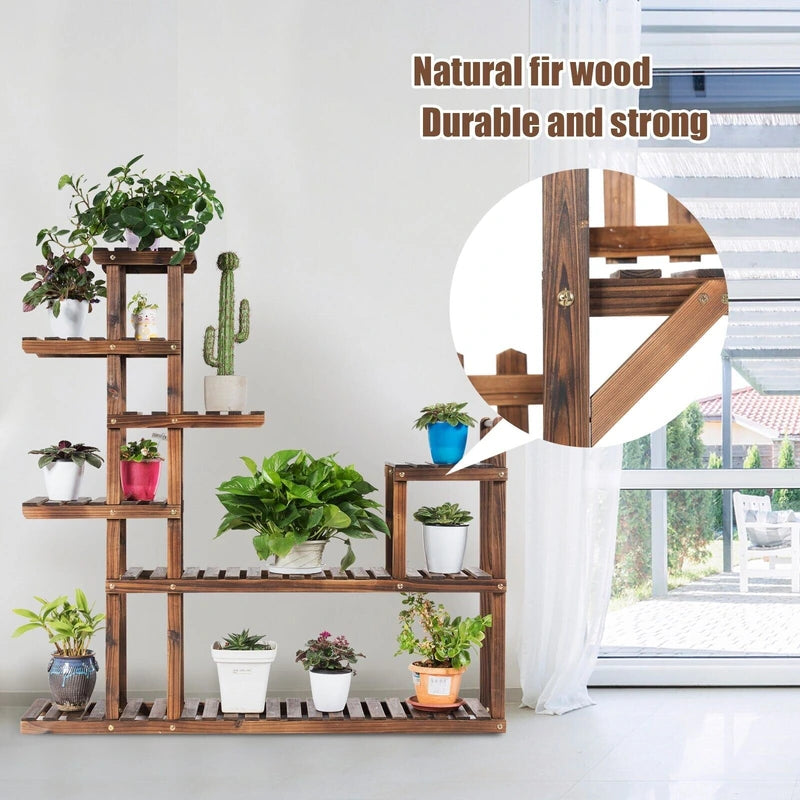 Multifunctional 7-Level Plant Stand for Balcony, Garden, Living Room
