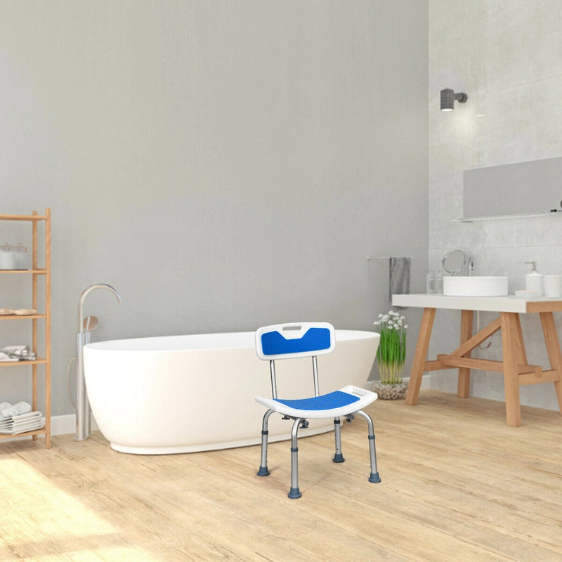 Shower Bath Chair 6 Adjustable Height Non-Slip Bathtub Stool