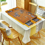 1500 Pieces Wooden Jigsaw Puzzle Table with 4 Drawers-Natural