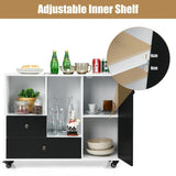 2-Drawer Rolling File Cabinet with Adjustable Inner Shelf for Home and Office