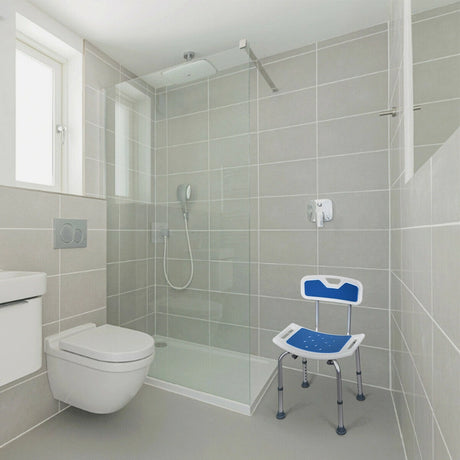 Shower Bath Chair 6 Adjustable Height Non-Slip Bathtub Stool