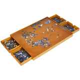 1500 Pieces Wooden Jigsaw Puzzle Table with 4 Drawers-Natural
