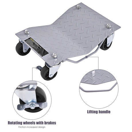 4 Pieces Vehicle Car Auto Repair Moving Tire Wheel Dolly