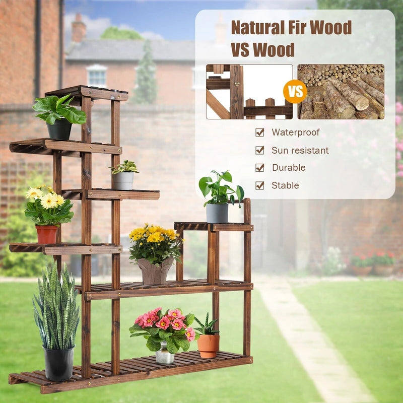 Multifunctional 7-Level Plant Stand for Balcony, Garden, Living Room