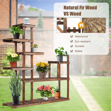 Multifunctional 7-Level Plant Stand for Balcony, Garden, Living Room