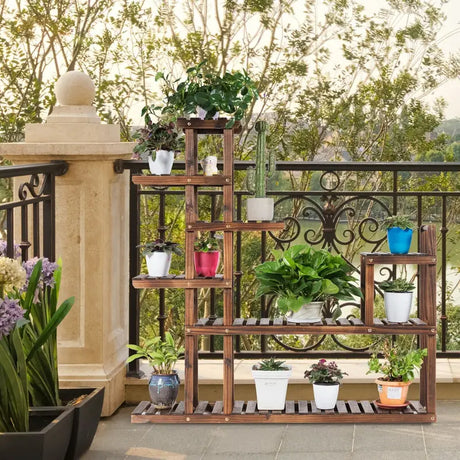 Multifunctional 7-Level Plant Stand for Balcony, Garden, Living Room