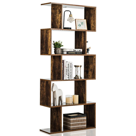 5-tier Wooden Bookshelf