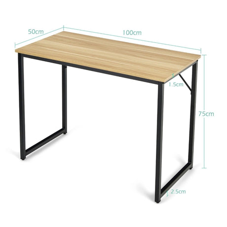 Modern Simple Style Study Writing Desk Computer Desk with Heavy Duty Steel Frame