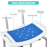 Shower Bath Chair 6 Adjustable Height Non-Slip Bathtub Stool