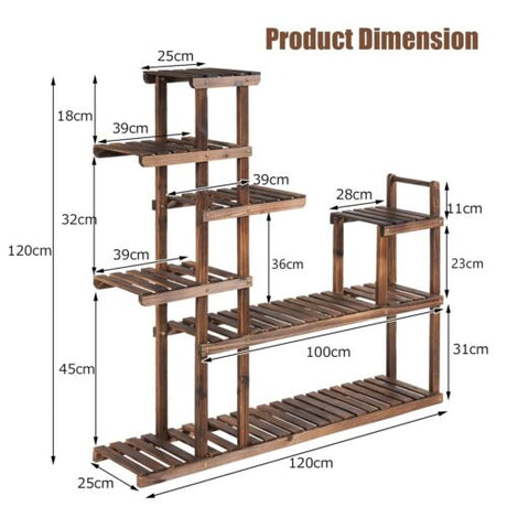 Multifunctional 7-Level Plant Stand for Balcony, Garden, Living Room