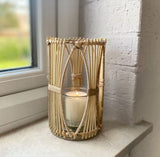 Rattan Candle Holder Small