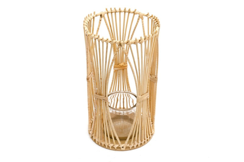 Rattan Candle Holder Large