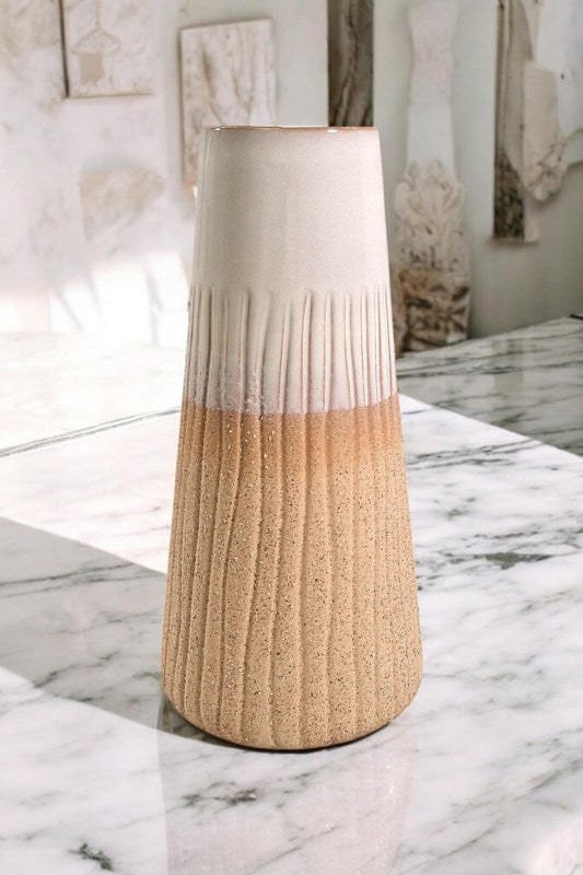 Glazed White Vase