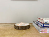 Wooden Triple Tealight Holder with Bark Detail