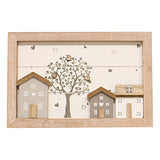 Tea Box, Wooden Houses Design, 24x16cm.