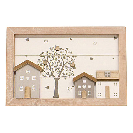 Tea Box, Wooden Houses Design, 24x16cm.