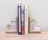 Pair of Bookends, Wooden Houses Design