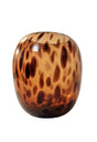 Leopard Print Glass Vase 26cm