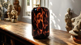 Leopard Print Glass Vase 21.5cm