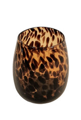 Leopard Print Glass Vase 13cm