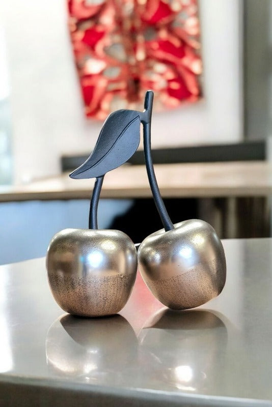 Silver Aluminium Cherry Ornament 31cm