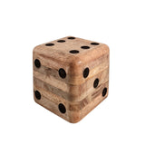 Wooden Dice Doorstop 15cm