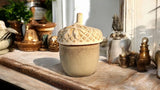 Ceramic Acorn Pot With Lid 13.5cm