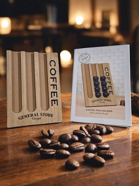 General Store Wooden Coffee Pod Holder 26x18cm