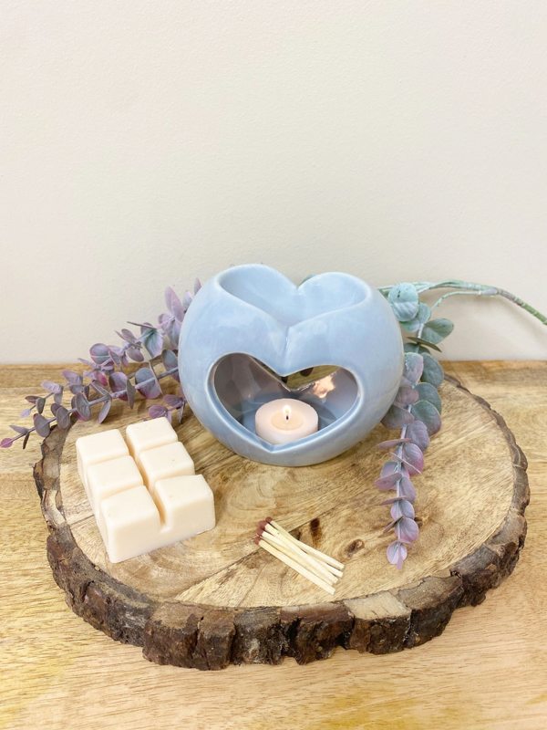 Grey Heart Oil or Wax Warmer