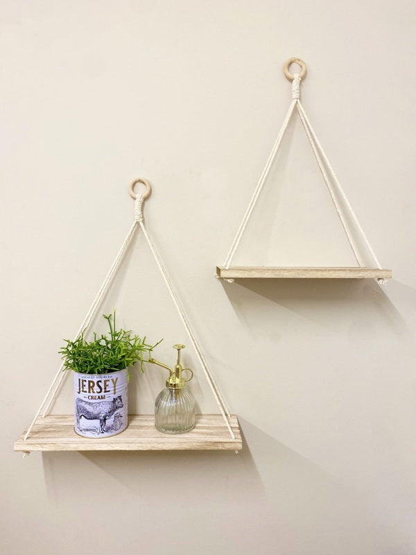 Set of Two Hanging Wall Shelves