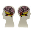 Ornamental Ceramic Phrenology Bookends