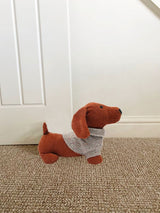 Orange Dog with Jumper Doorstop