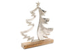 Silver Metal Tree On Wood Base