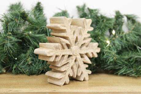 Wooden Snowflake Decoration Small