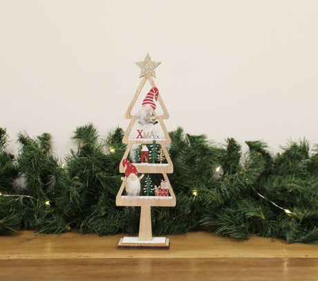 Freestanding Christmas Tree with Gonks Small