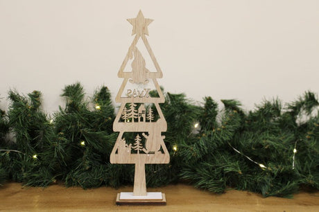 Freestanding Christmas Tree with Gonks Small