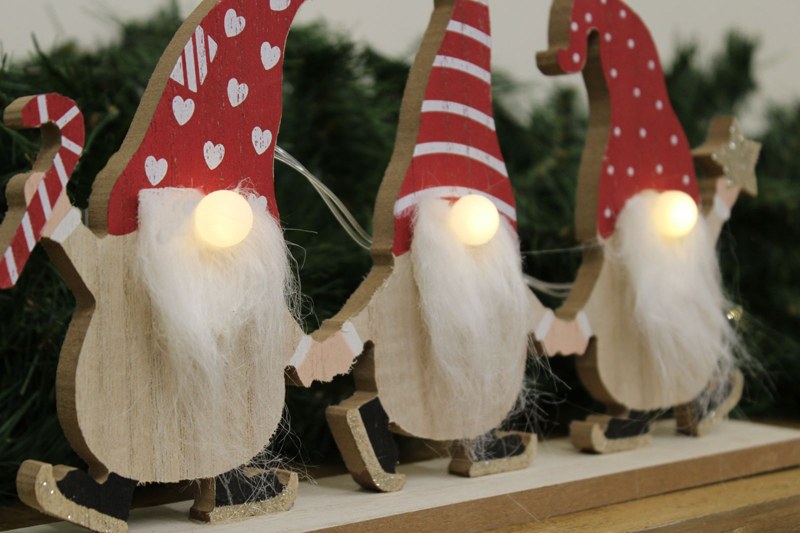 Trio of LED Gonks On Stand