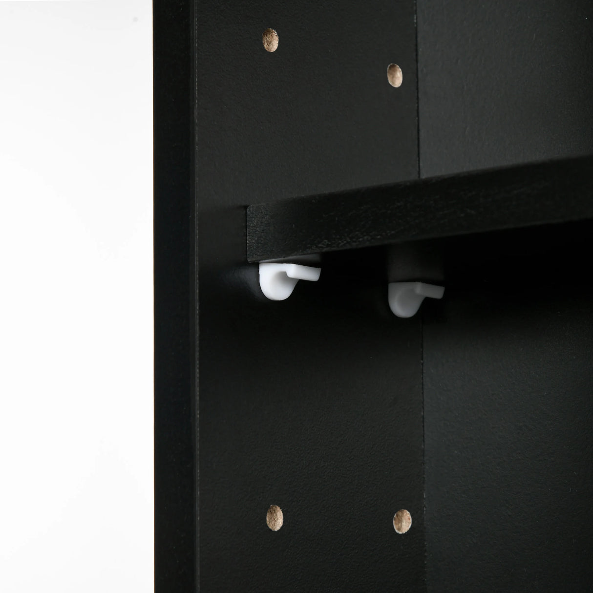 HOMCOM 5-Tier Wall Display Shelf Unit Cabinet w/ 4 Adjustable Shelves Glass Doors Home Office Ornaments 60x80cm Black