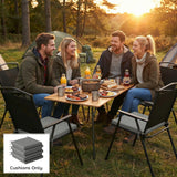 Outsunny Set of 6 Outdoor Seat Cushions with Machine Washable Cover, Water Repellent Seat Cushions Dark Grey
