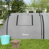 Outsunny Four Man Duo Room Tunnel Tent, with Accessories - Grey