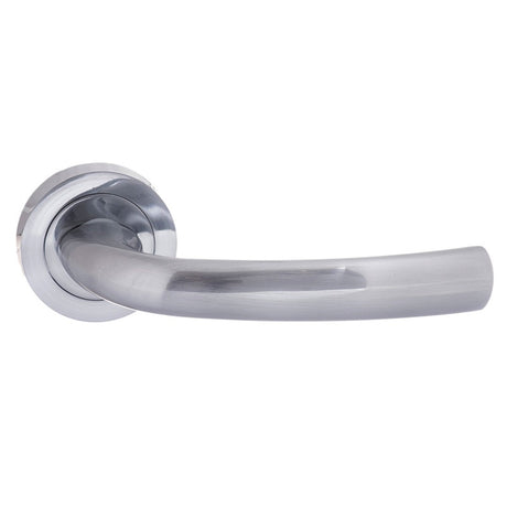 STATUS Nevada Lever Door Handle on Round Rose - Satin Chrome - Set