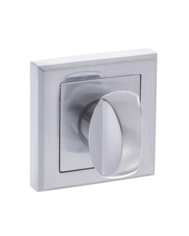 STATUS WC Turn and Release on Square Rose - Satin Chrome - Each