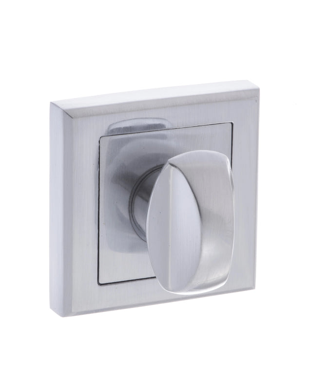 STATUS WC Turn and Release on Square Rose - Satin Chrome - Each