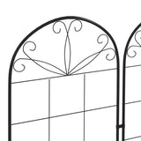 Outsunny Metal Trellis Set of 2, Garden Trellis for Climbing Plants Support Frames, Grid Design