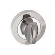 STATUS WC Turn and Release on Round Rose - Satin Chrome/Polished Chrome - Each