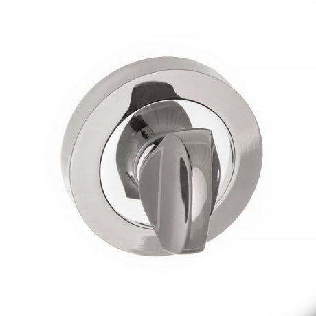 Mediterranean WC Turn and Release on Round Rose - Satin Chrome/Polished Chrome - Each