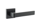 STATUS Montana Lever Door Handle on S4 Square Rose - Matt Black - Set