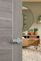 STATUS Carolina Lever Door Handle on Round Rose - Polished Chrome - Set