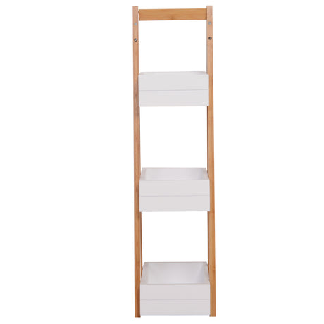 HOMCOM 3 Tier Bathroom Shower Caddy Freestanding Rack Storage Unit Shelf Organiser